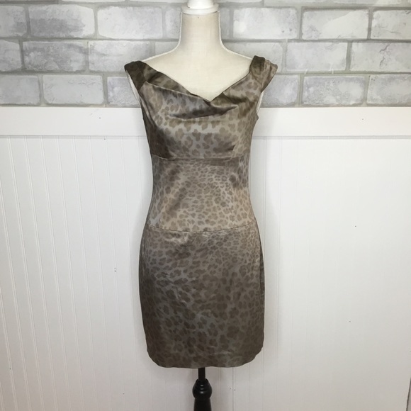 Black halo leopard party Dress - Picture 3 of 8